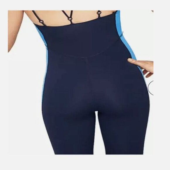 Four Laps Navy Blue Elevate One-Piece Training Jumpsuit Size Large- NWT - Picture 2 of 4
